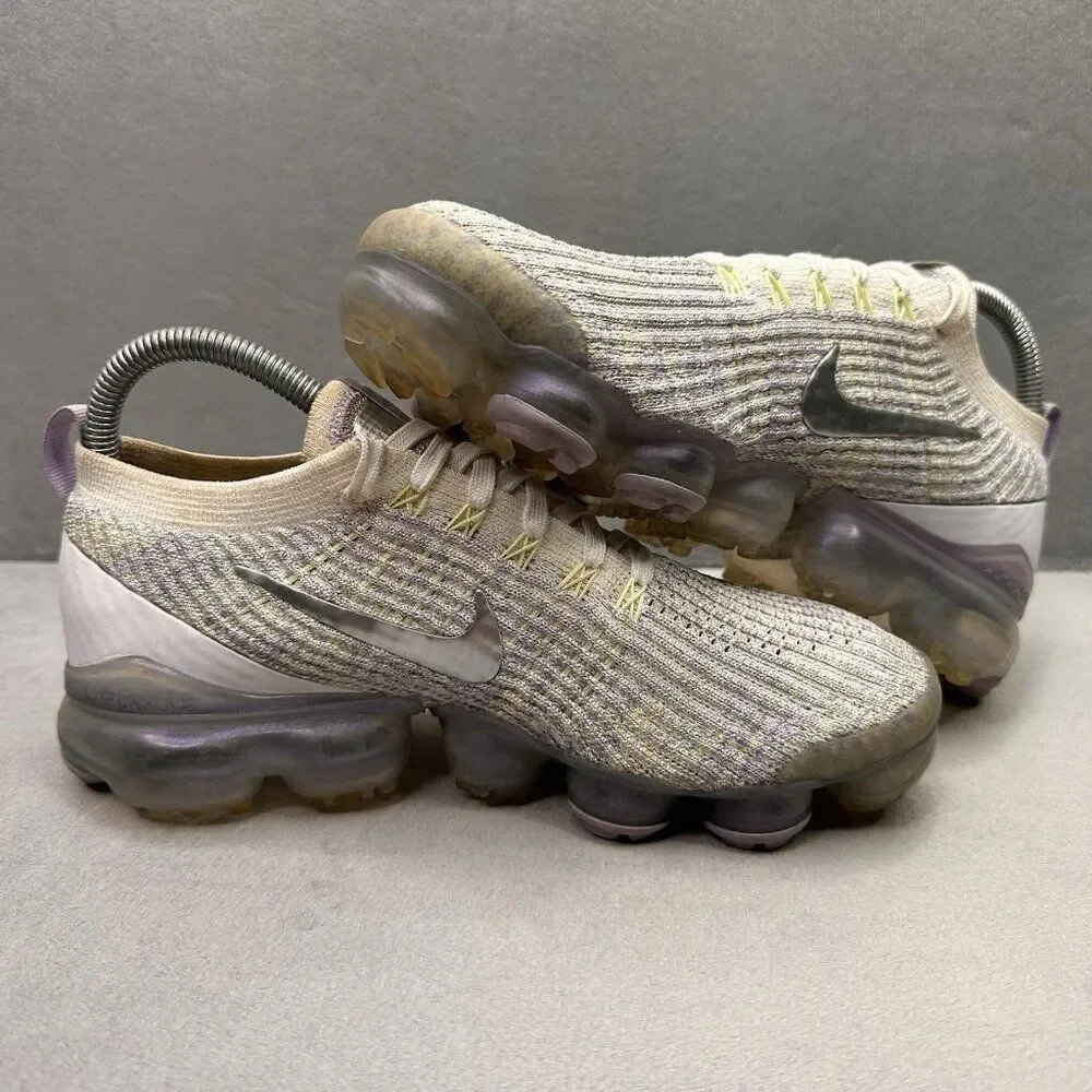Womens Size 8 Nike Air VaporMax Flyknit 3 Shoes True White‎ Running Sneakers